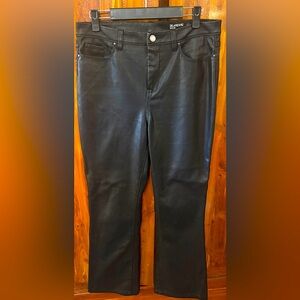 Blank NYC Kickflare Black Faux Vegan Leather Pants Size 30